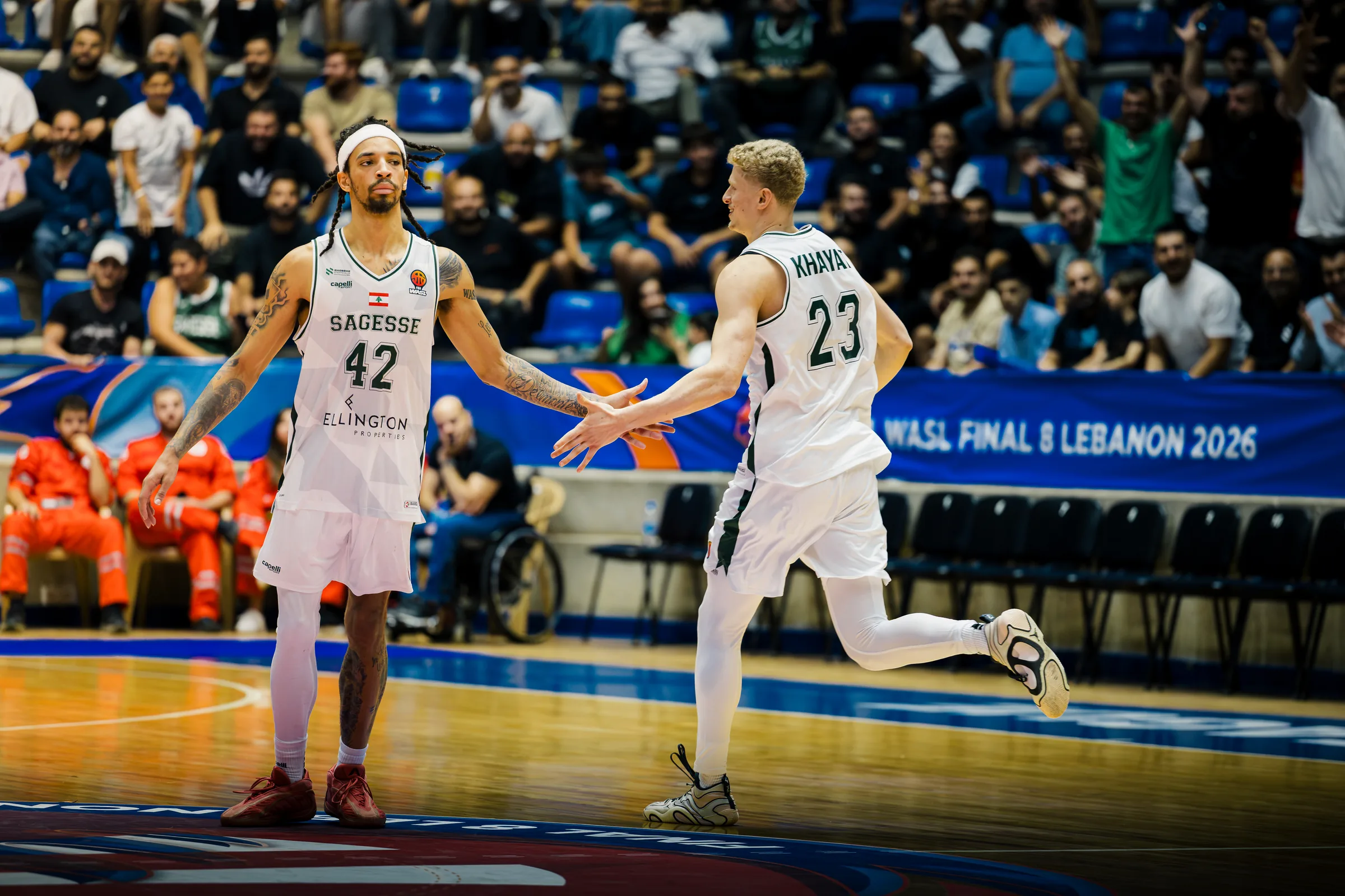 Sagesse backcourt, #42 and #23, FIBA WASL Final 8 in Lebanon
