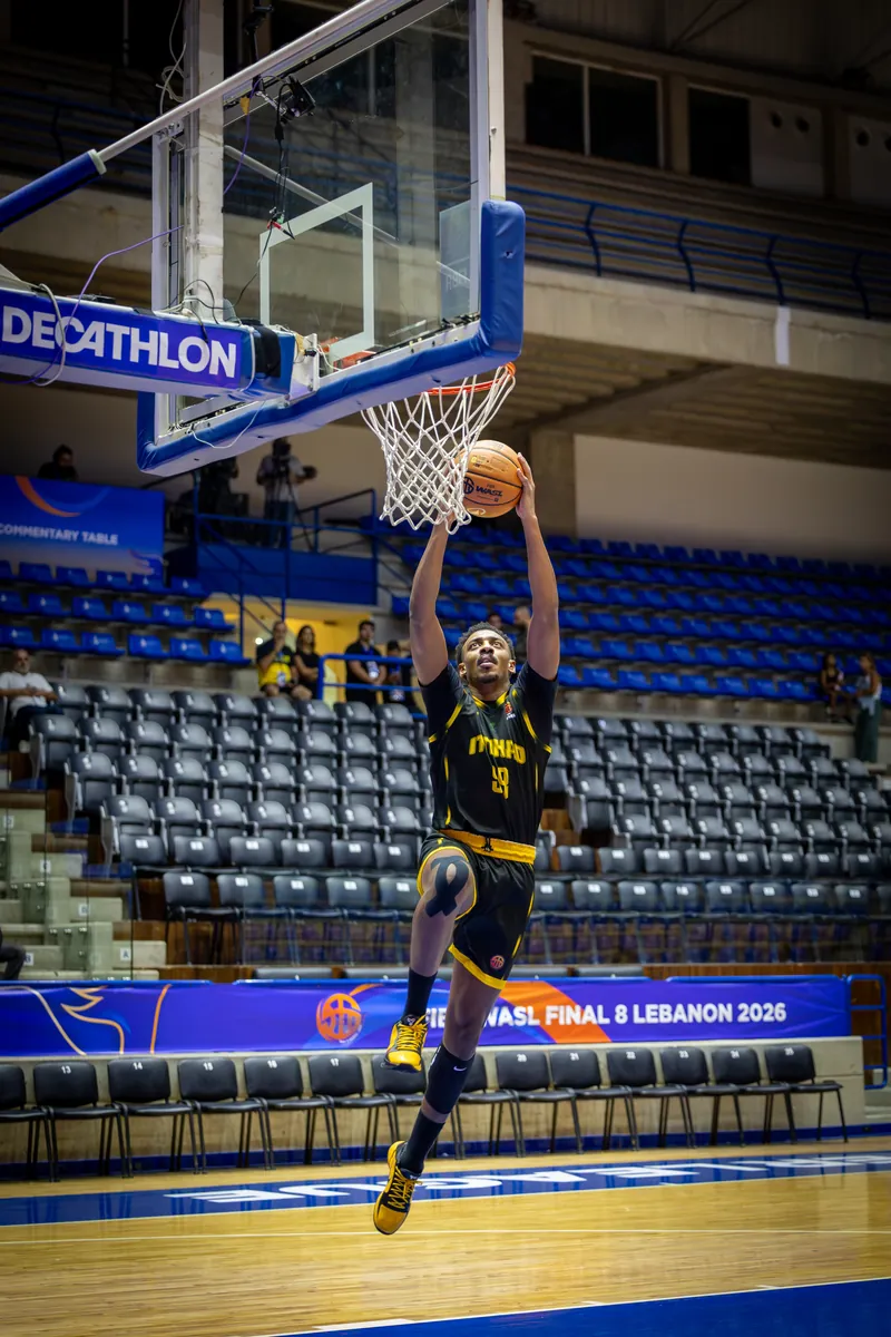 Pre-game warm-up, FIBA WASL Final 8 in Lebanon